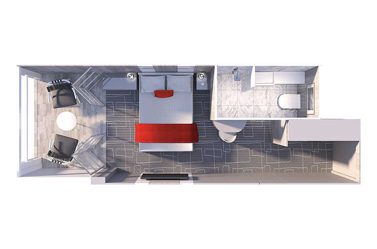 Celebrity Beyond - Single Suite Veranda floor plan