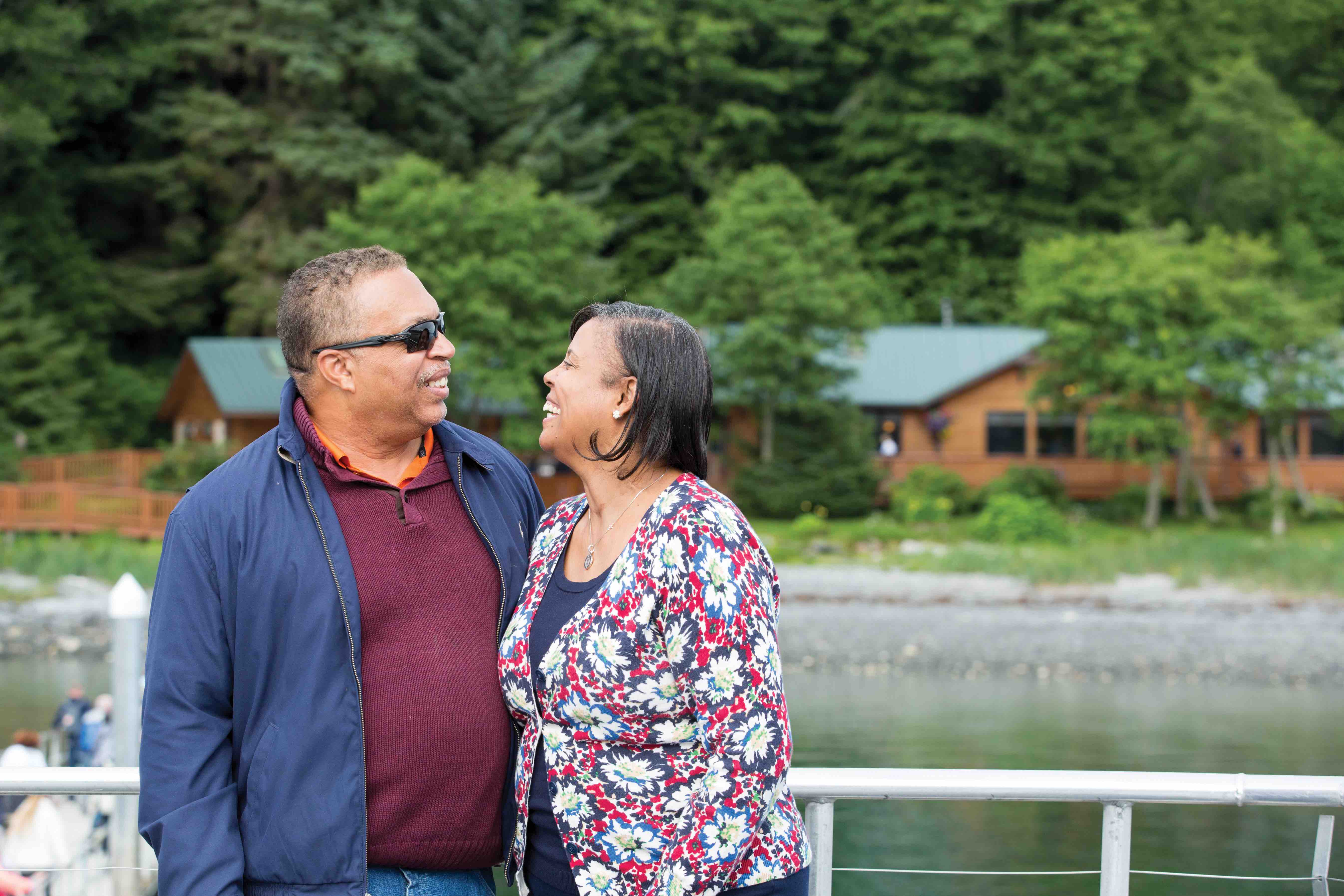 Inspiration travelers at Orca Point Lodge, Juneau, Alaska