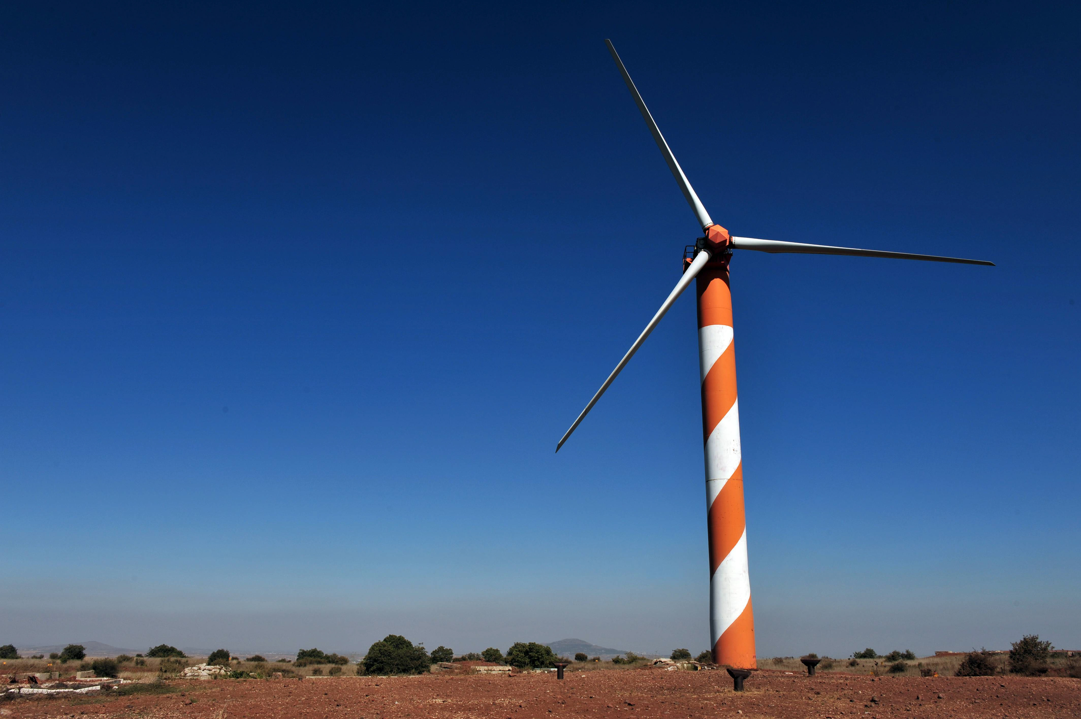 wind generator Golan Heights, Israel 