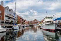 Ships in a harbor