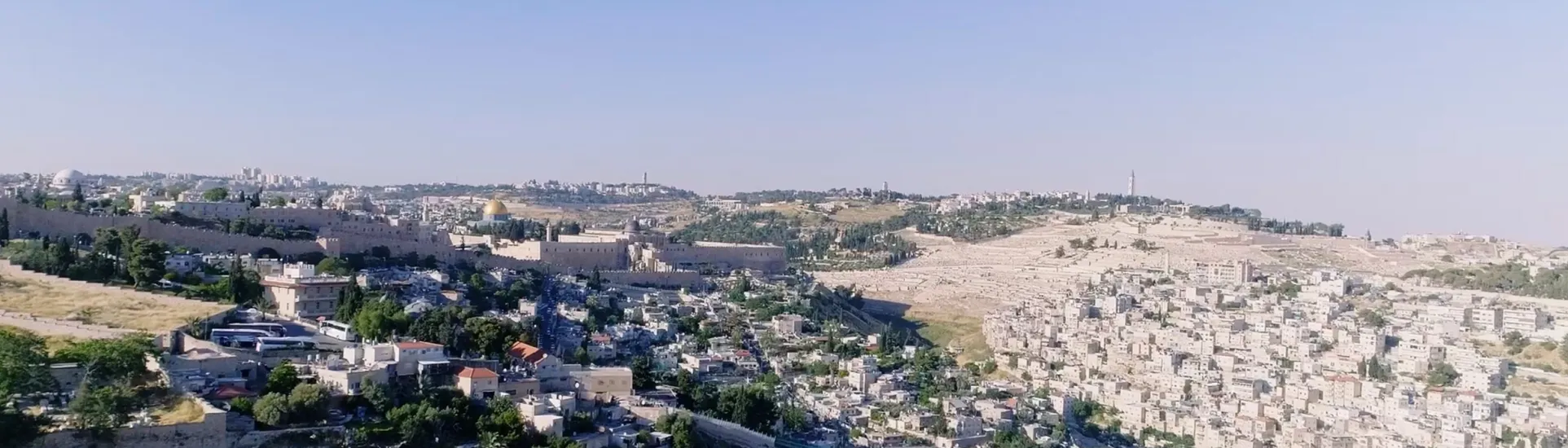 Aerial view of the city of Jerusalem