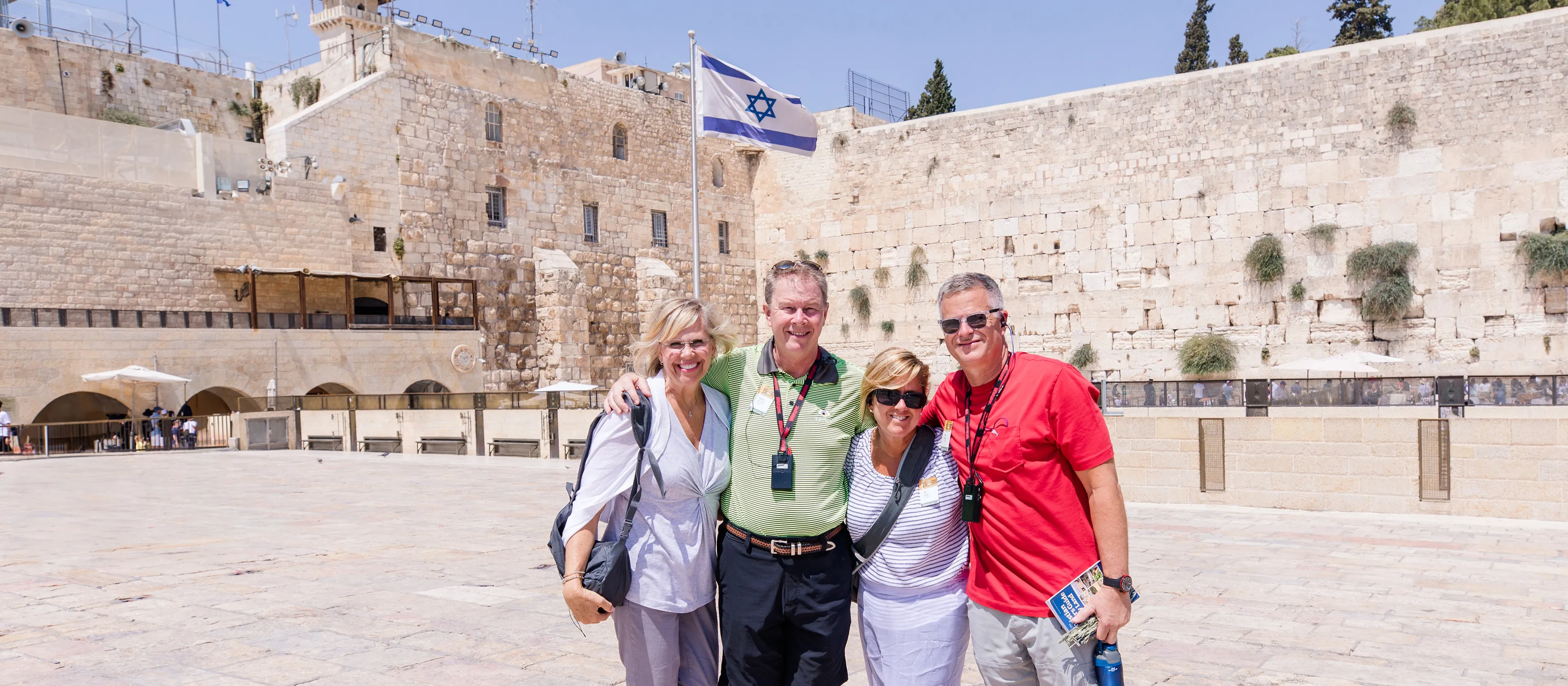 Group of travelers in Israel