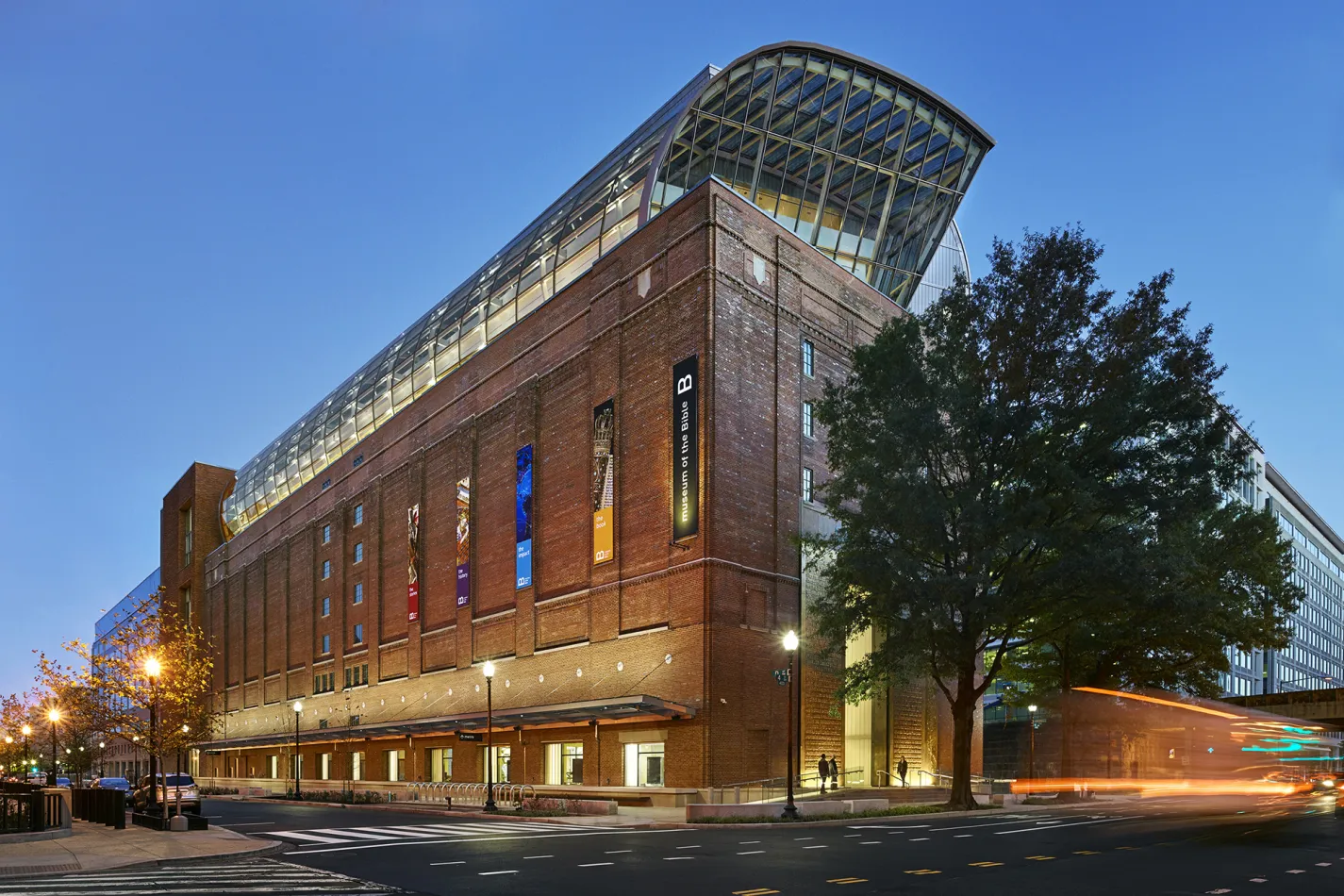 Outside view of the Museum of the Bible