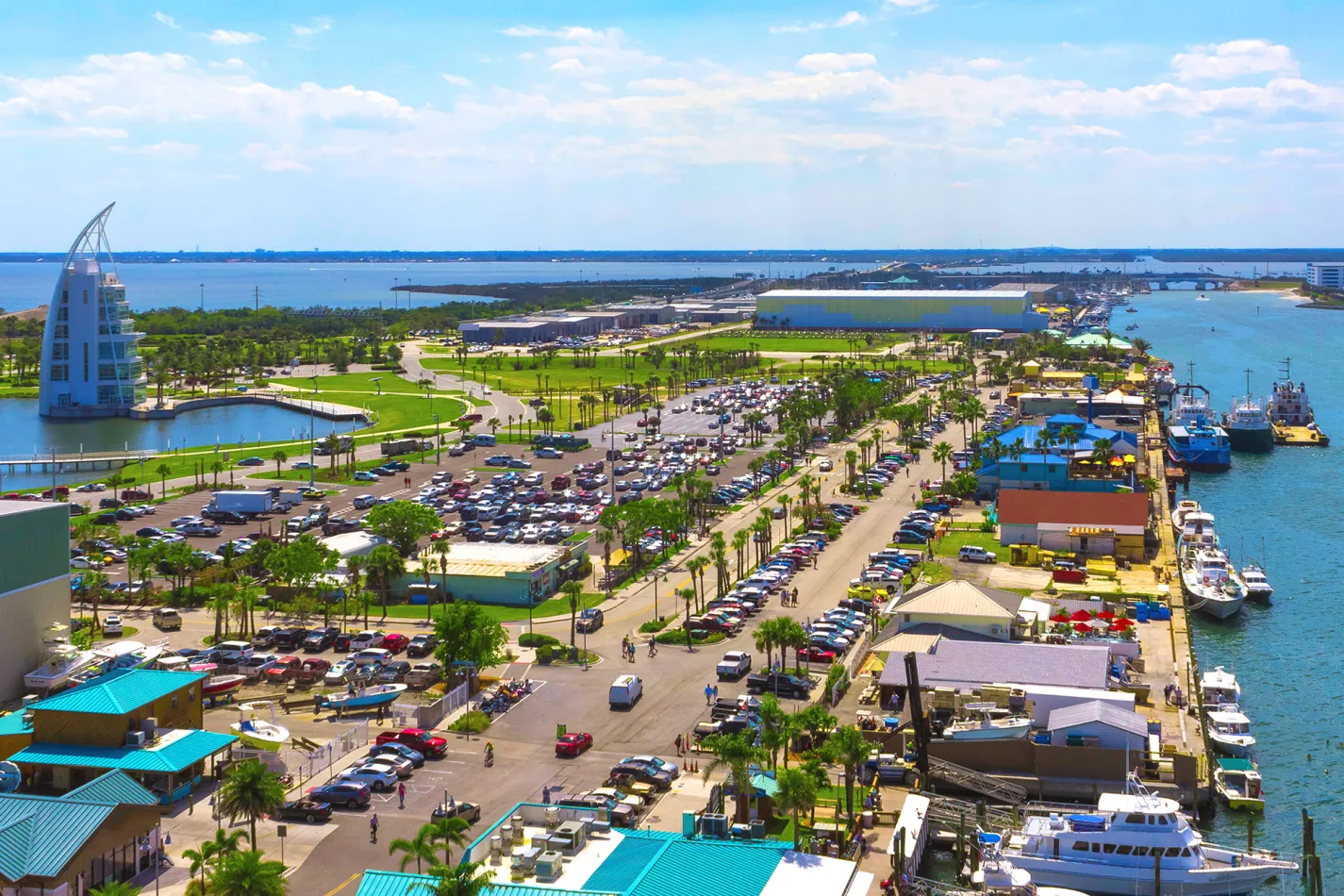Aerial view of Port Canaveral