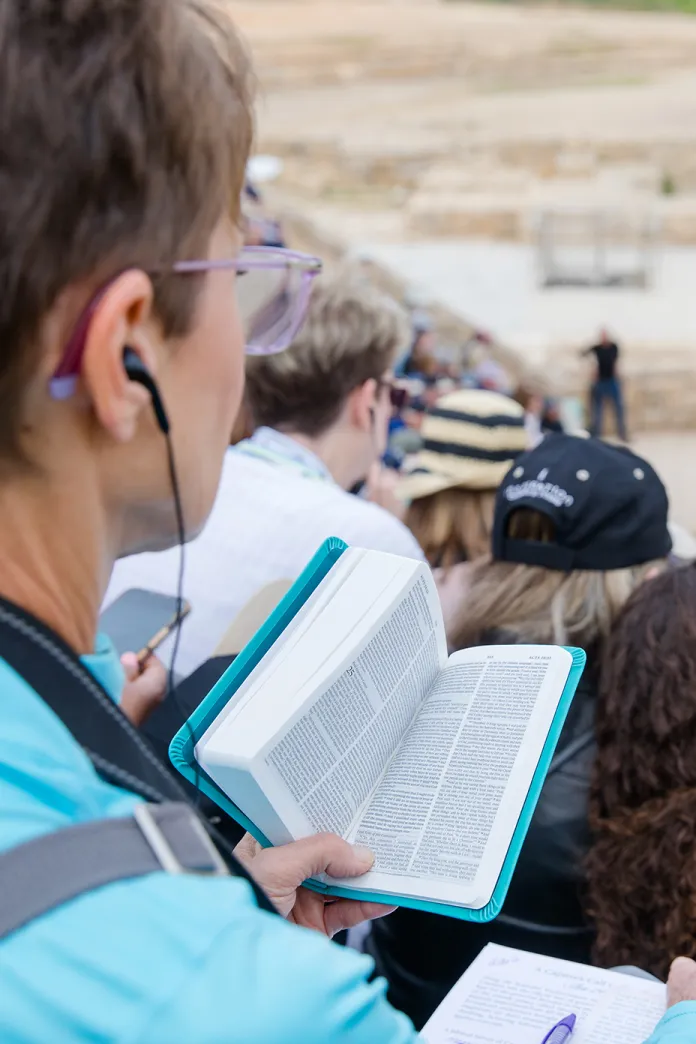 Woman reading scripture