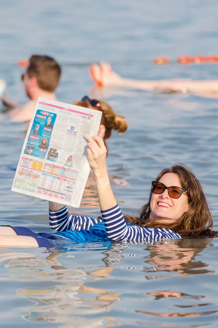 Floating in the Dead Sea