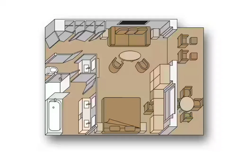Nieuw Statendam Neptune Suite floor plan