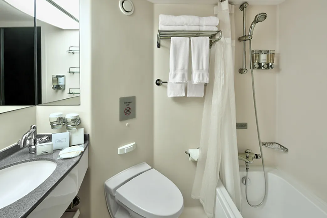 Holland America Line Eurodam - Ocean View stateroom bathroom