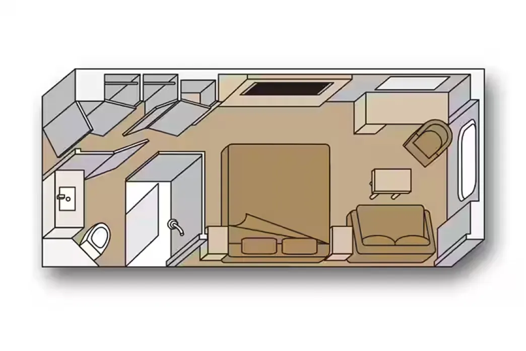 Holland American Line Rotterdam - Ocean View floor plan
