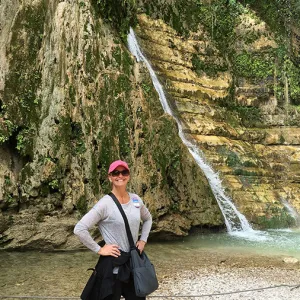 Woman and Waterfall