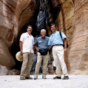 3 Men Standing outside Petra