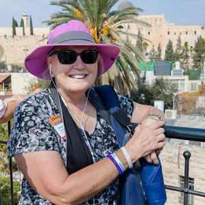 Smiling woman in Israel