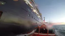 Pilot Transfer aboard the Endeavour to the cruise ship Oosterdam